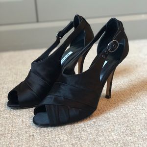 Manolo Blahnik vintage satin pumps